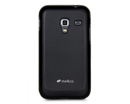 Чехол силиконовый для Samsung Galaxy Ace Plus (S7500) Melkco Poly Jacket TPU (Black Mat)Ver.2