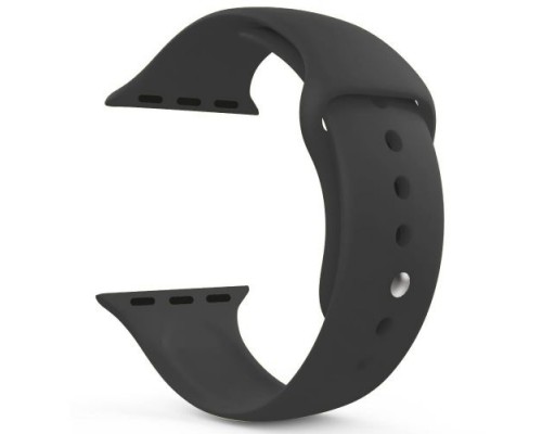 Ремешок силиконовый GSMIN Sport Band для Apple Watch 38/40mm (Черный)