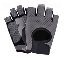 Перчатки спортивные без пальцев GSMIN (L) (Серый)