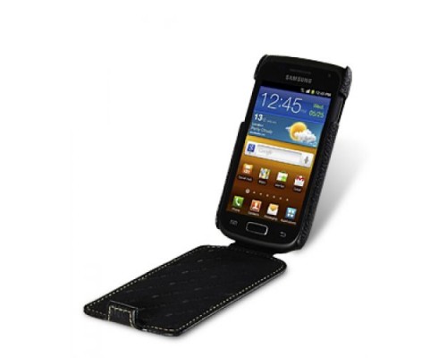 Кожаный чехол для Samsung Galaxy W (i8150) Melkco Premium Leather Case - Jacka Type (Black LC)