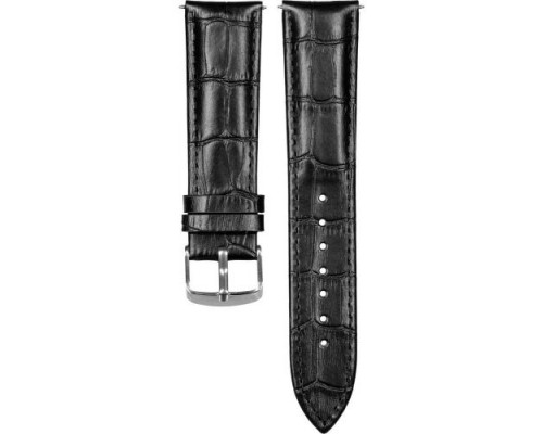Ремешок кожаный GSMIN Crocodile 20 для Withings Steel HR (Черный)