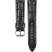 Ремешок кожаный GSMIN Crocodile 20 для Withings Steel HR (Черный)