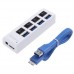 USB концентратор разветвитель хаб на 4 порта USB 3.0 (50 см) HRS A29 (Белый)