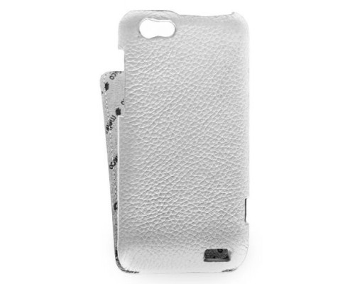 Кожаный чехол для HTC One V / Primo / T320e Melkco Leather Case - Jacka Type (White LC)