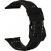 Ремешок замшевый GSMIN Suede 2 для Apple Watch 38/40mm (Черный)