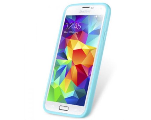 Чехол силиконовый для Samsung Galaxy S5 Melkco Poly Jacket TPU (Pearl Blue)