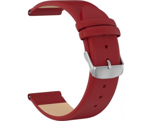 Ремешок кожаный GSMIN Esquire 20 для Withings Steel HR (Красный)