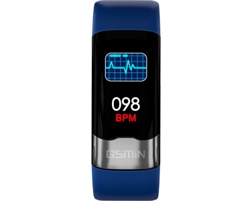 Фитнес браслет GSMIN G20 (2020) с измерением давления, пульса и ЭКГ (Синий)