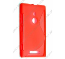 Чехол силиконовый для Nokia Lumia 925 S-Line TPU (Красный)