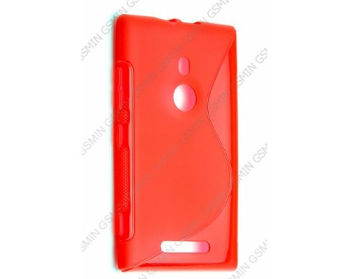 Чехол силиконовый для Nokia Lumia 925 S-Line TPU (Красный)