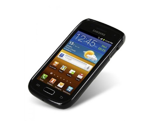 Чехол силиконовый для Samsung Galaxy W (i8150) Melkco Poly Jacket TPU (Black Mat)