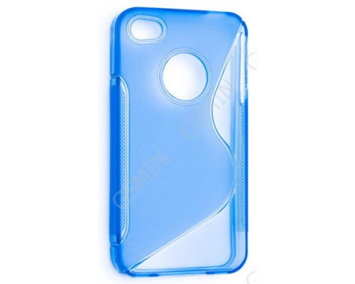 Чехол силиконовый для Apple iPhone 4/4S S-Line TPU (Синий) Чехол силиконовый для Apple iPhone 4/4S S-Line TPU (Синий)