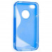 Чехол силиконовый для Apple iPhone 4/4S S-Line TPU (Синий)