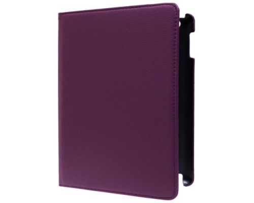 Кожаный чехол GSMIN Series RT для iPad 2/3 и iPad 4 Вращающийся (Фиолетовый)