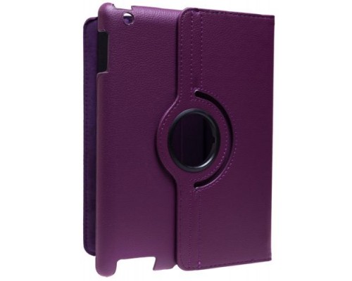 Кожаный чехол GSMIN Series RT для iPad 2/3 и iPad 4 Вращающийся (Фиолетовый)